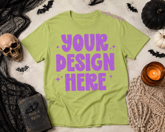Halloween Kiwi Comfort Colors Unisex Garment-Dyed Heavyweight T-Shirt 1717 Mockup