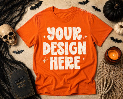 Halloween Orange Comfort Colors Unisex Garment-Dyed Heavyweight T-Shirt 1717 Mockup