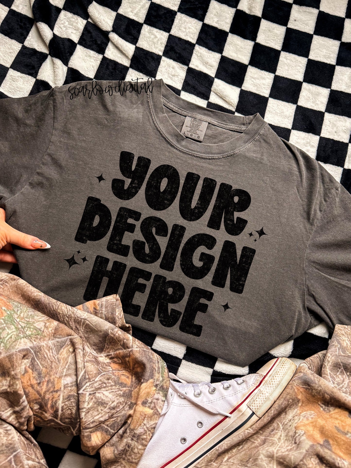 Pepper Comfort Colors Unisex Garment-Dyed Heavyweight T-Shirt 1717 Mockup