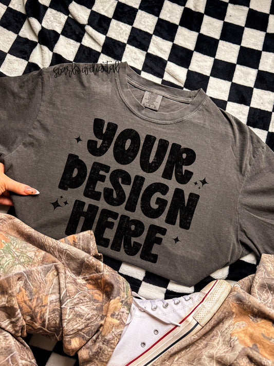 Pepper Comfort Colors Unisex Garment-Dyed Heavyweight T-Shirt 1717 Mockup