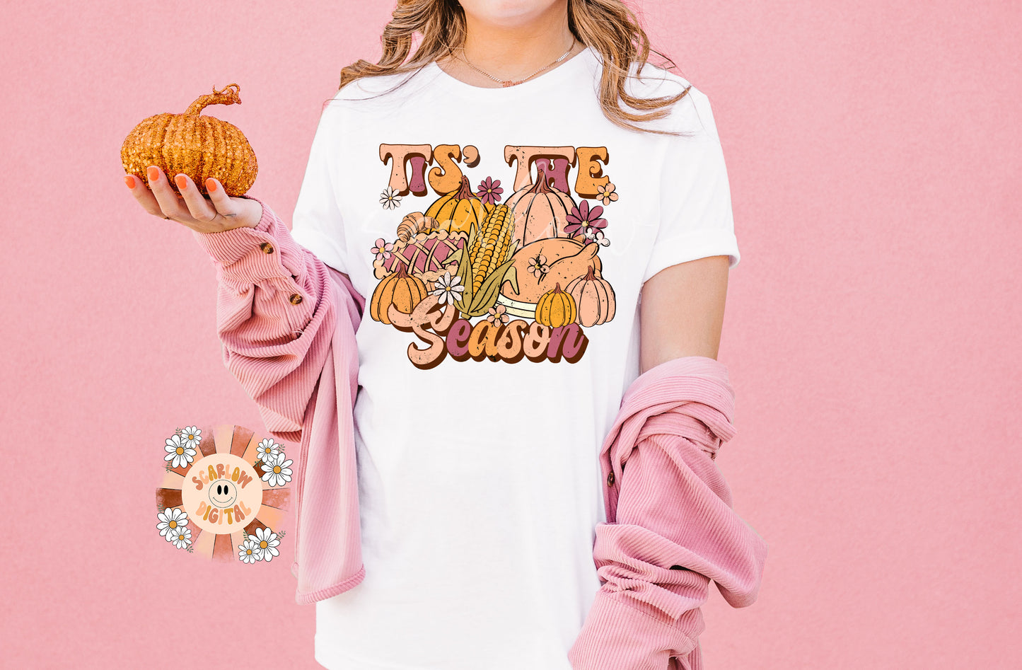 Tis' The Season PNG-Thanksgiving Sublimation Digital Design Download-turkey png, corn png, pie png, thankful png, pumpkins png, fall png