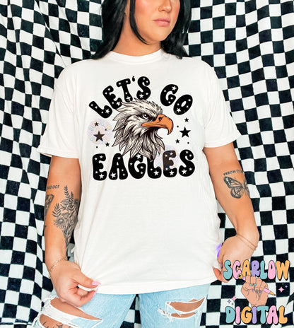 Eagles PNG Digital Design Download, sports mascot png, football png, baseball png, retro png, trendy png, sports tshirt designs, school png