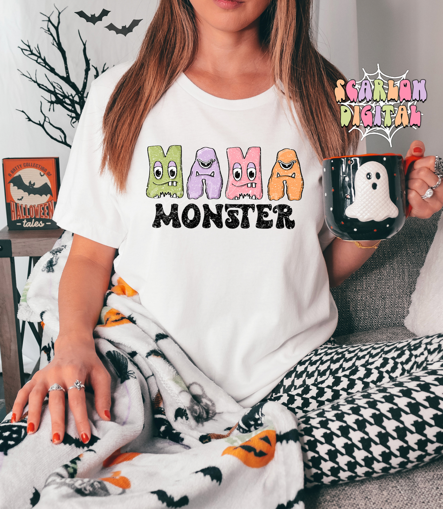 Mama Monster PNG-Halloween Sublimation Digital Design Download-spooky season png, halloween mom png, png for moms, trendy png, scary png