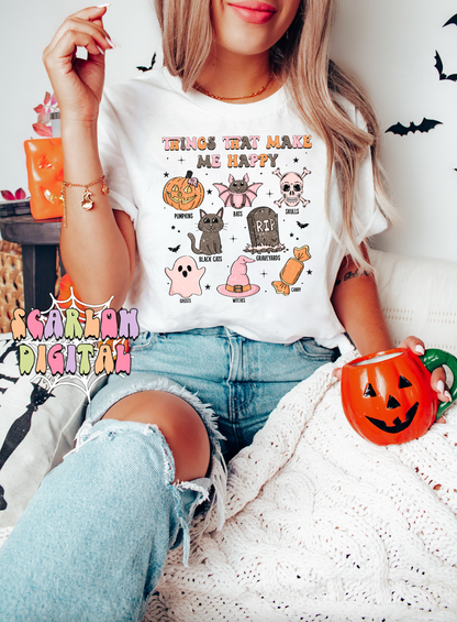 Things That Make Me Happy PNG-Halloween Sublimation Digital Design Download-cute halloween png, spooky season png, ghost png, fall png files