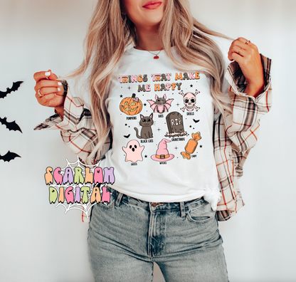 Things That Make Me Happy PNG-Halloween Sublimation Digital Design Download-cute halloween png, spooky season png, ghost png, fall png files