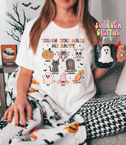 Things That Make Me Happy PNG-Halloween Sublimation Digital Design Download-cute halloween png, spooky season png, ghost png, fall png files