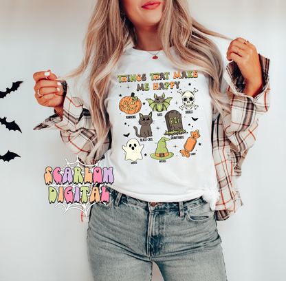 Things That Make Me Happy PNG-Halloween Sublimation Digital Design Download-cute halloween png, spooky season png, ghost png, fall png files