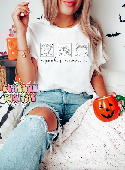 Spooky Season PNG-Halloween Sublimation Digital Design Download-minimalistic png, simple halloween png, spider png, witch cauldron png file