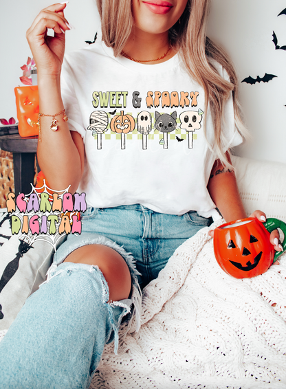Sweet and Spooky PNG-Halloween Sublimation Digital Design Download-kids halloween png, ghost suckers png, pumpkin png, mummy png, skull png