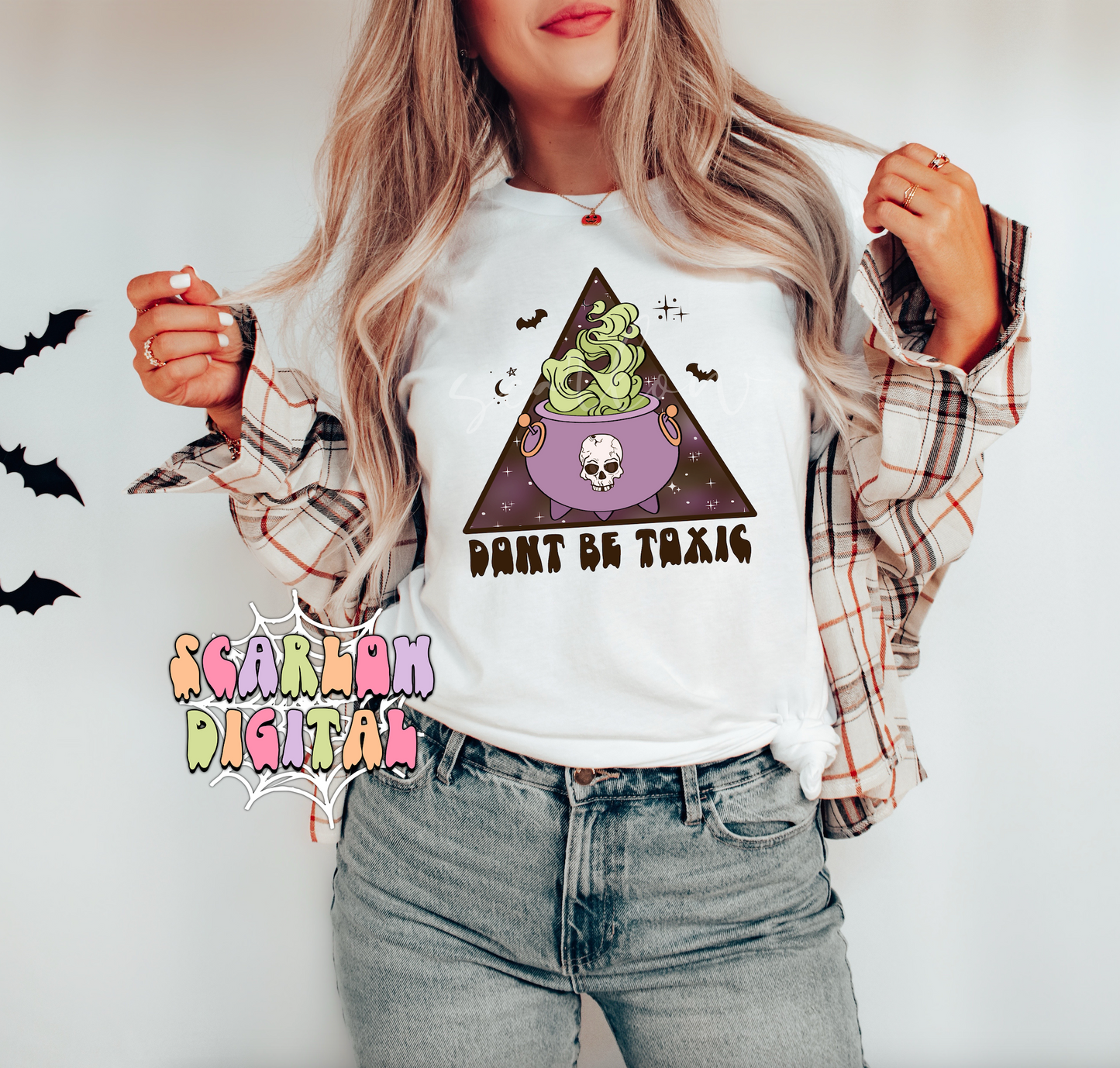 Don't Be Toxic PNG-Halloween Sublimation Digital Design Download-witchy png, witchcraft png, witch cauldron png, skull png, adult spooky png
