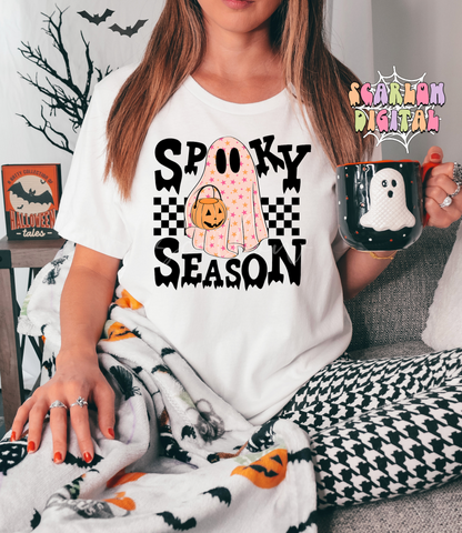 Spooky Season PNG-Halloween Sublimation Digital Design Download-cute ghost png, little girl png, spooky girl png, trendy png, pumpkin png