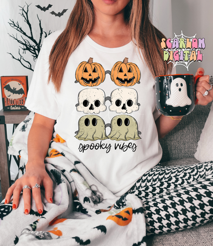 Spooky Vibes PNG-Halloween Sublimation Digital Design Download-halloween sunglasses png, sunnies png, pumpkin png, skull png, ghost png