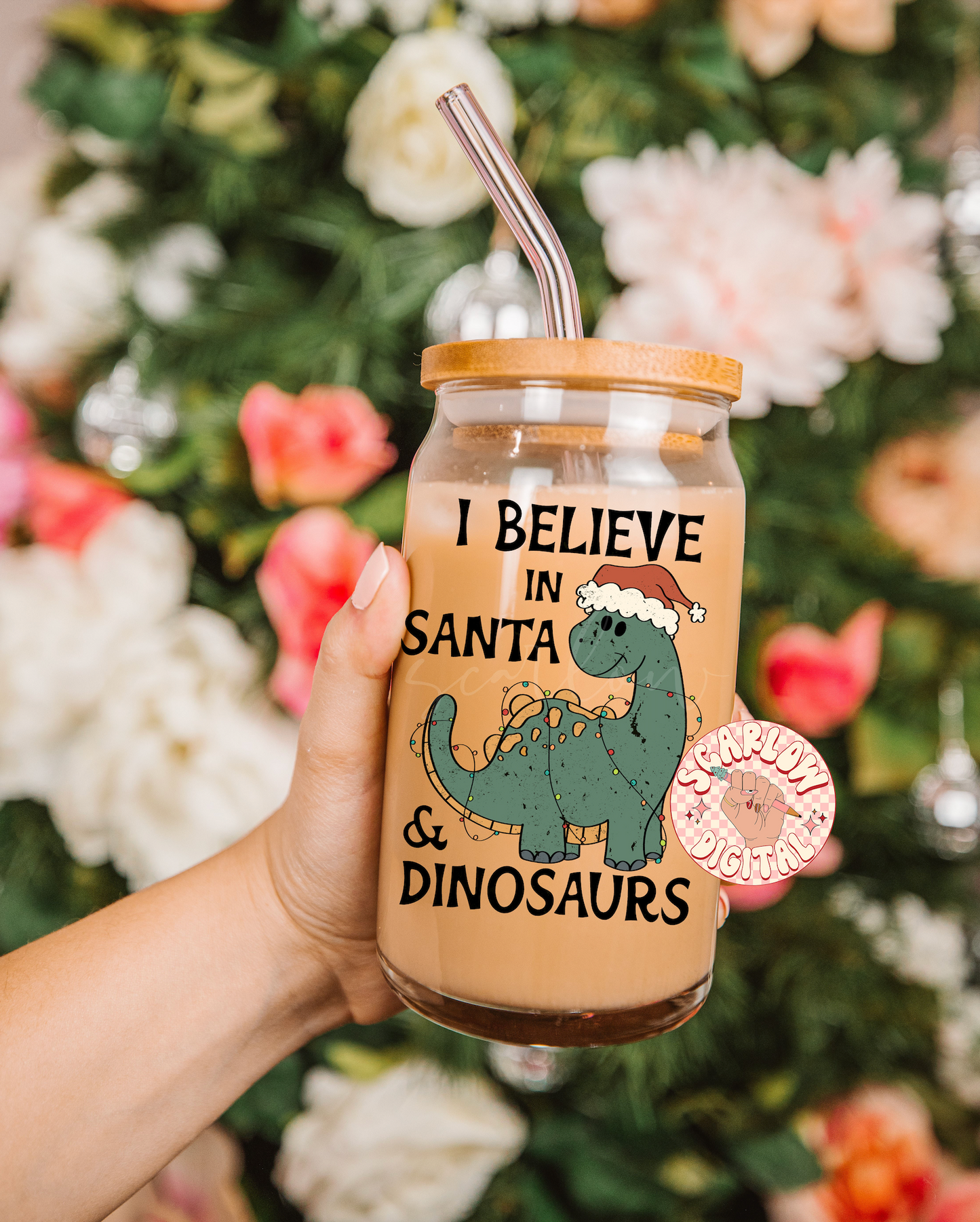 I Believe in Santa and Dinosaurs PNG-Christmas Sublimation Digital Design Download-boys christmas png, dinos png, boy designs, funny png