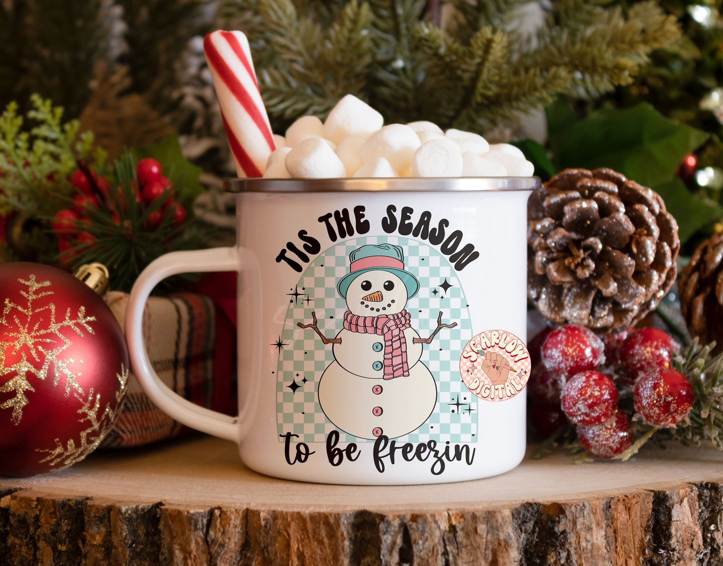 Tis the Season to Be Freezin PNG-Winter Sublimation Digital Design Download-snowman png, scarf png, cold weather png, christmas png designs