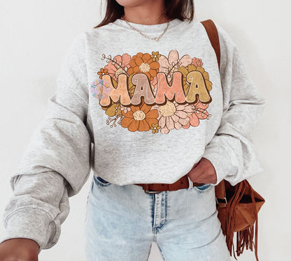 Floral Mama PNG Sublimation Digital Design Download, flowers png, png for moms, mama png design, trendy mama png, fall mama png designs