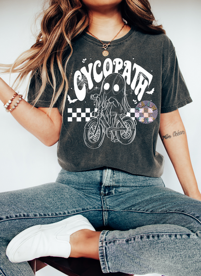 Cycopath PNG-Halloween Sublimation Digital Design Download-bicycle png, ghost png, spooky season png, vintage png, trendy halloween png