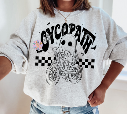 Cycopath PNG-Halloween Sublimation Digital Design Download-bicycle png, ghost png, spooky season png, vintage png, trendy halloween png