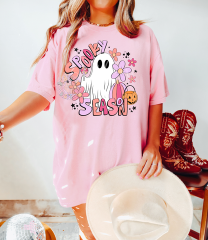 Spooky Season PNG-Halloween Sublimation Digital Design Download-ghost png, floral ghost png, girly halloween png, cute ghost png designs