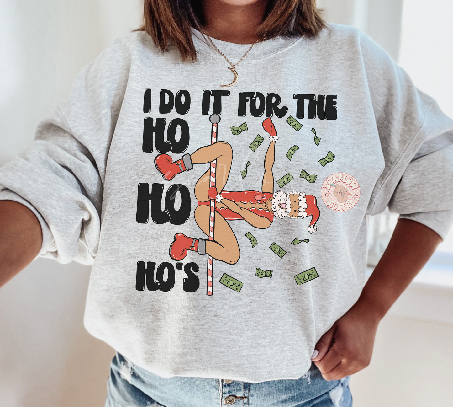 I Do It For The Ho Ho Ho's PNG-Christmas Sublimation Digital Design Download-funny christmas png, adult humor png, santa png, risque png