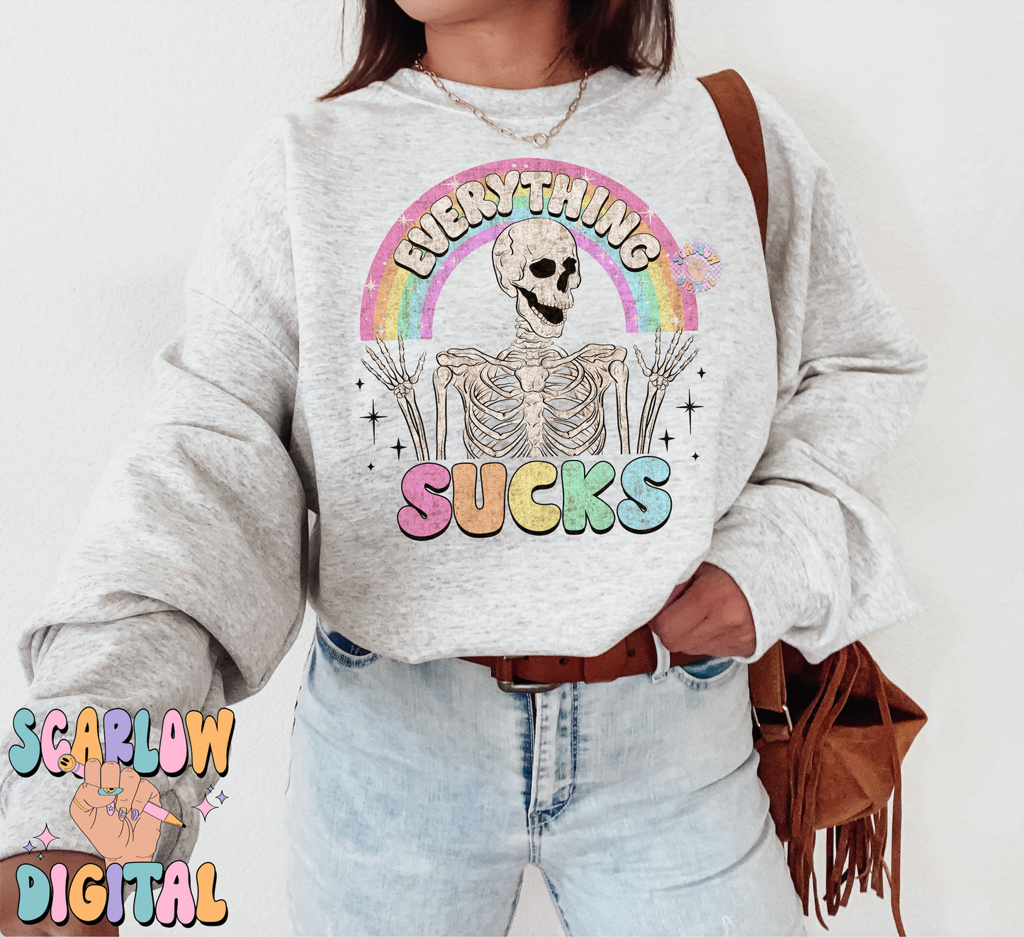 Everything Sucks PNG-Funny Sublimation Digital Design Download-adult humor png, sarcastic png, skeleton png, png for adults, colorful png