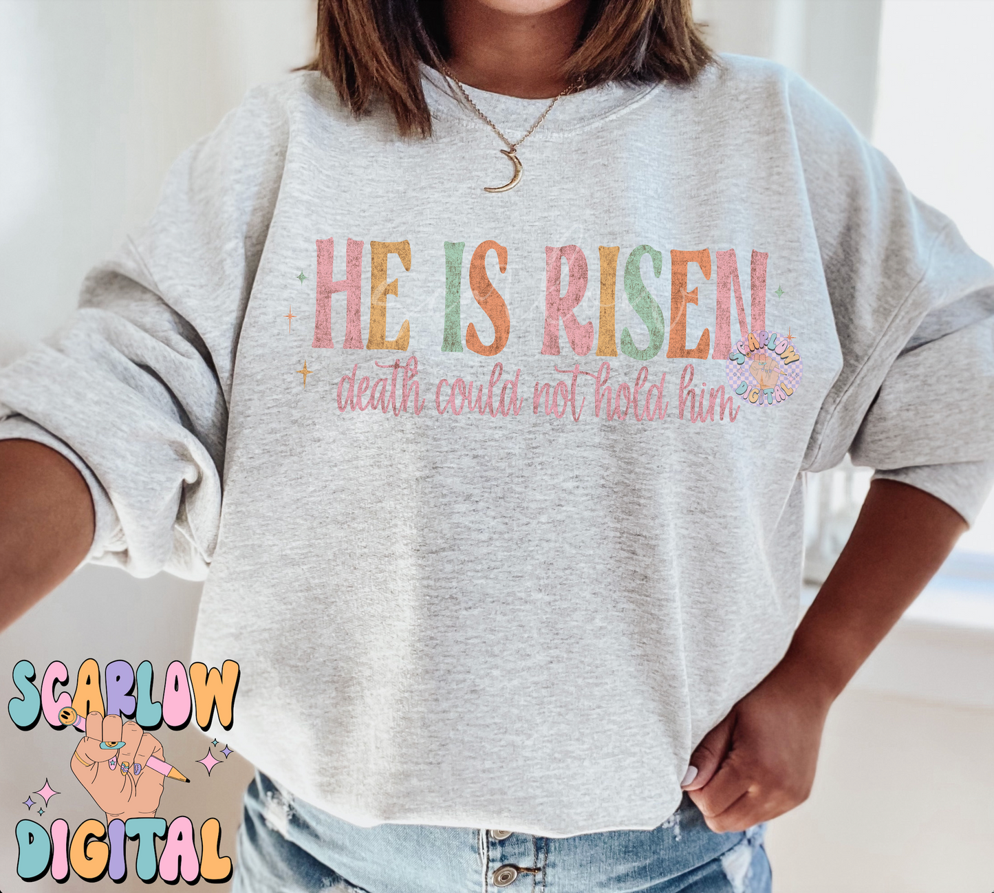 He is Risen PNG-Easter Sublimation Digital Design Download-christian easter png, death could not hold him png, bible verse png designs