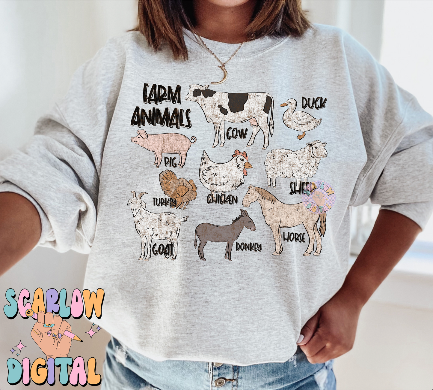 Farm Animals PNG Sublimation Digital Design Download, animal tshirt png designs, farm life png, little boy png, png for boys, cows png