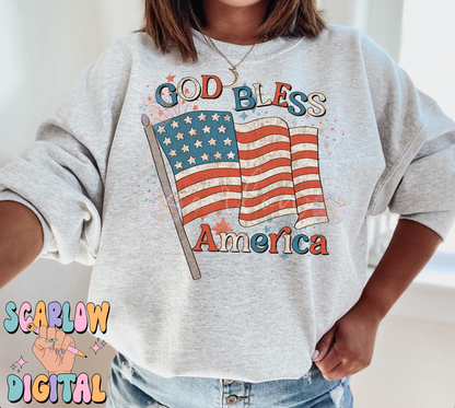 God Bless America PNG-July 4th Sublimation Digital Design Download-patriotic png, american flag png, fourth of july png, proud american png