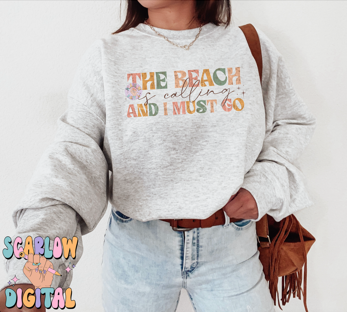 The Beach is Calling And I Must Go PNG-Summer Sublimation Digital Design Download-ocean png, summertime png, simple summer design, beach png