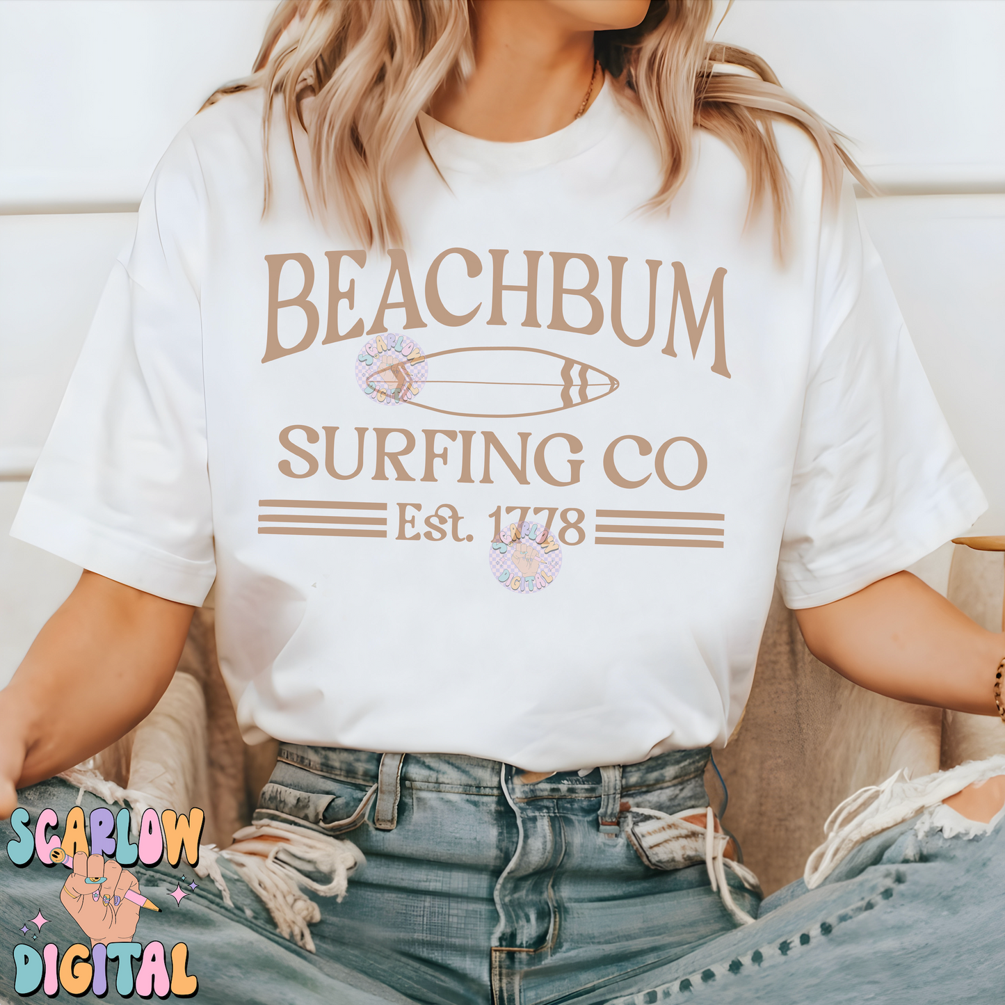 Beach Bum Surfing Co SVG Summer Cricut Cut File Digital Design Download-surfing svg, beach svg, ocean svg, svg for summer, unisex summer svg