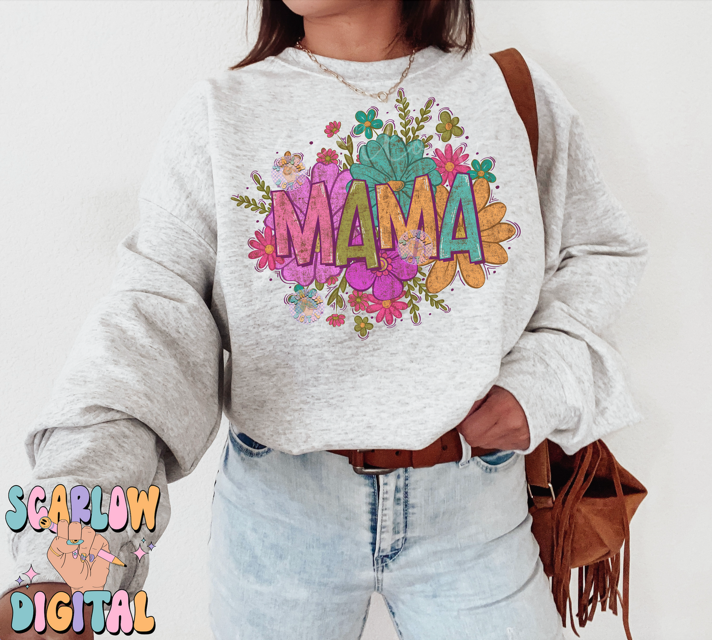 Floral Mama PNG-Flowers Sublimation Digital Design Download-png for moms, mama mini png, mama's girl png, flower mama png, summer mama png