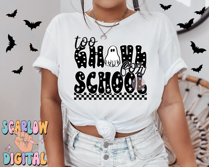 Too Ghoul For School PNG Digital Design Download, Halloween png, back to school png, teacher png, student png, spooky season png, fall png