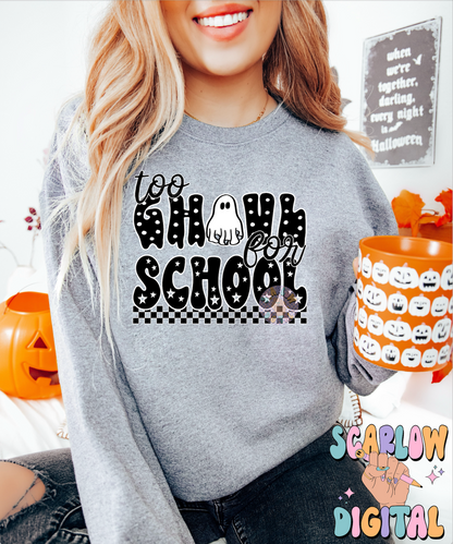 Too Ghoul For School PNG Digital Design Download, Halloween png, back to school png, teacher png, student png, spooky season png, fall png