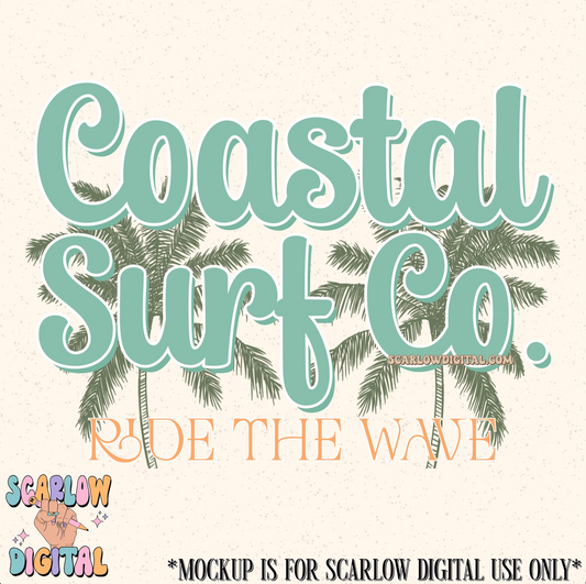 Coastal Surf Co. PNG Digital Design