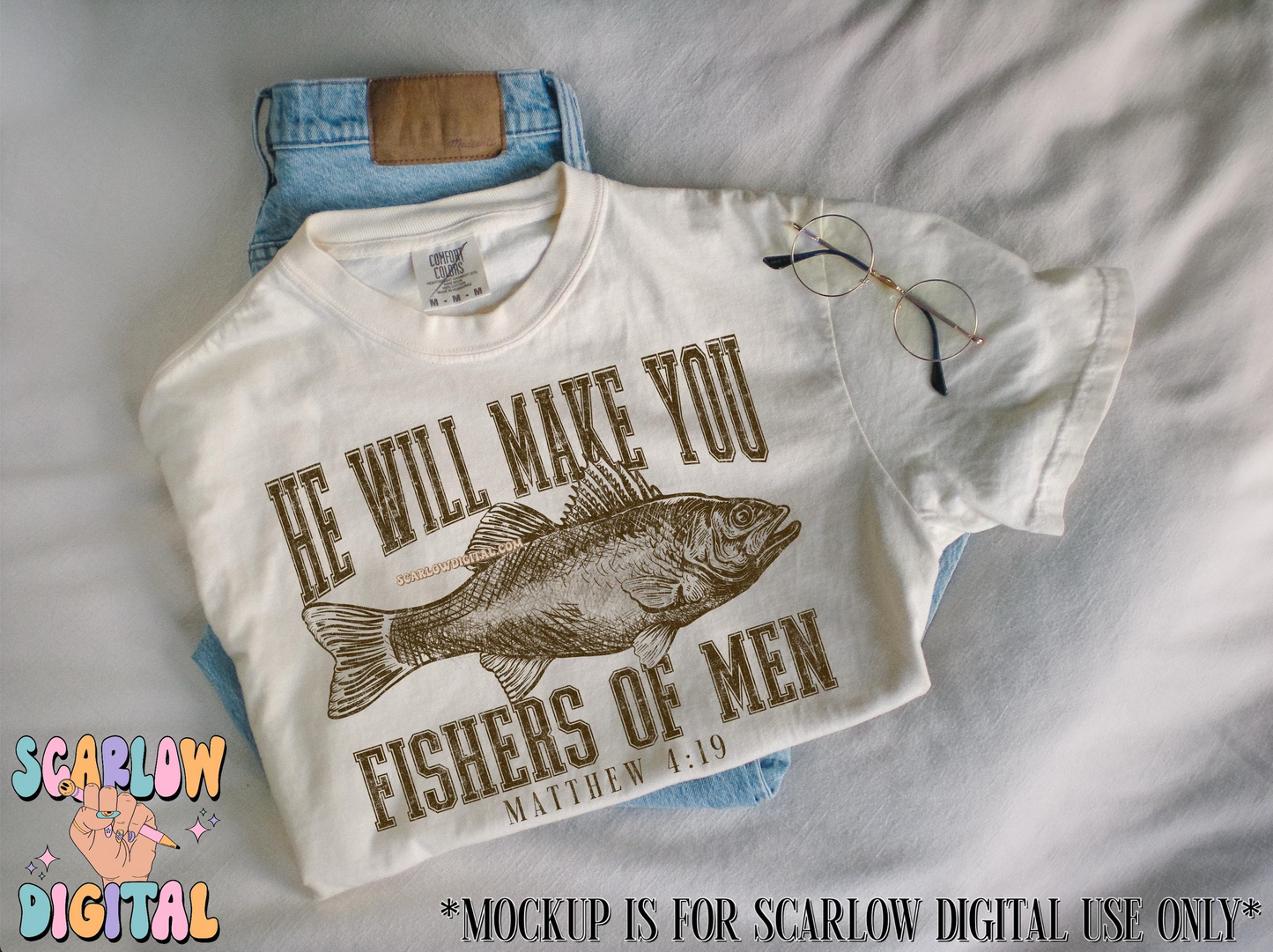 He Will Make You Fishers of Men PNG Digital Design