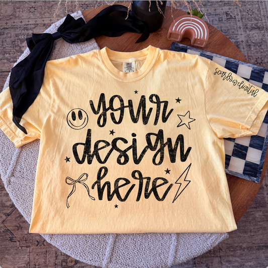 Butter Comfort Colors T-Shirt Mockup