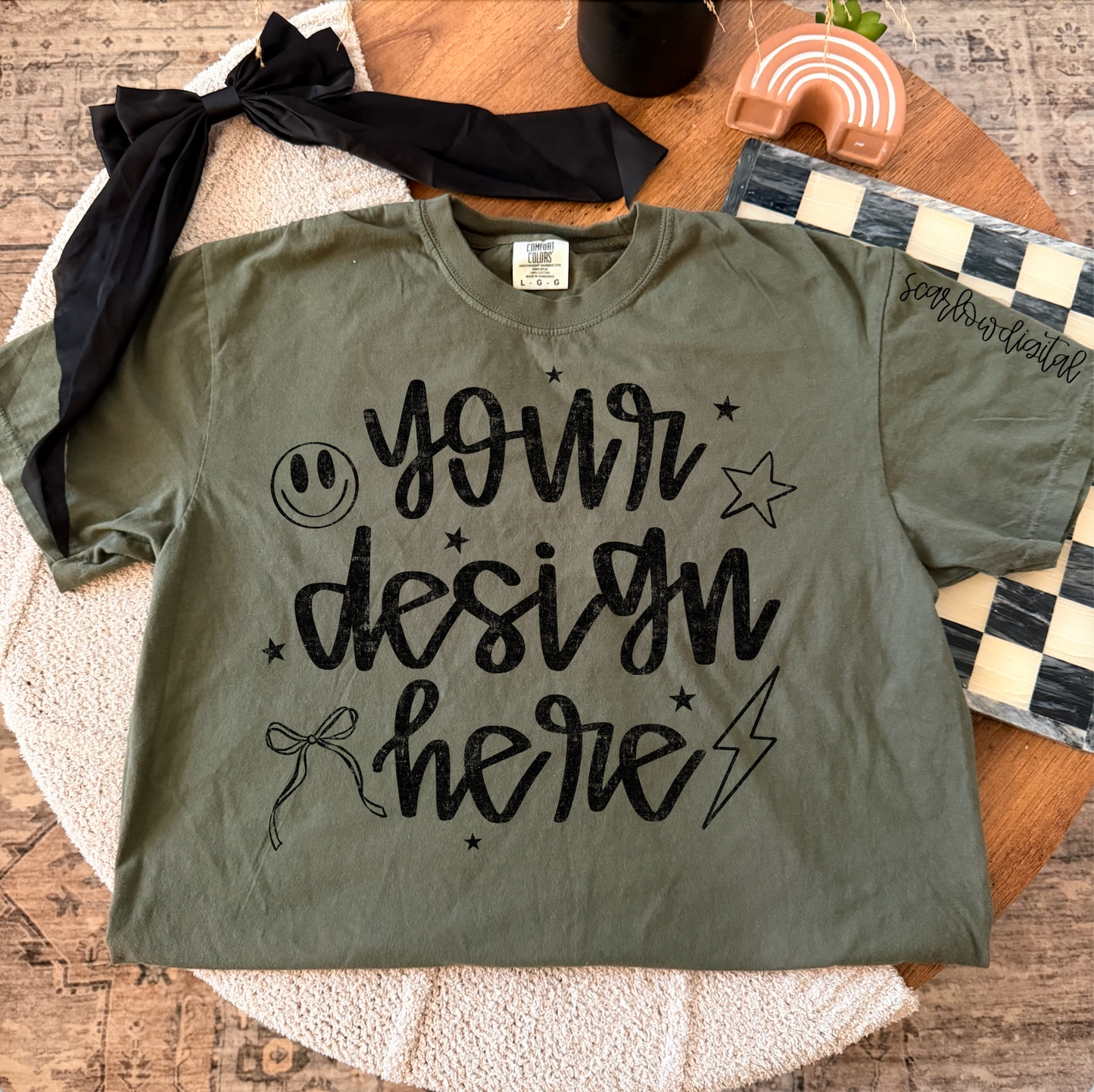 Sage Comfort Colors T-Shirt Mockup