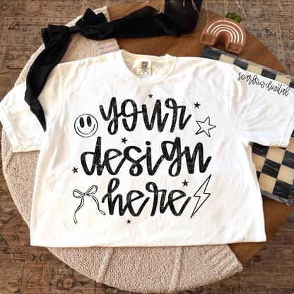 White Comfort Colors T-Shirt Mockup