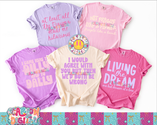 Funny Snarky Adult Designs Bundle PNG Digital Design