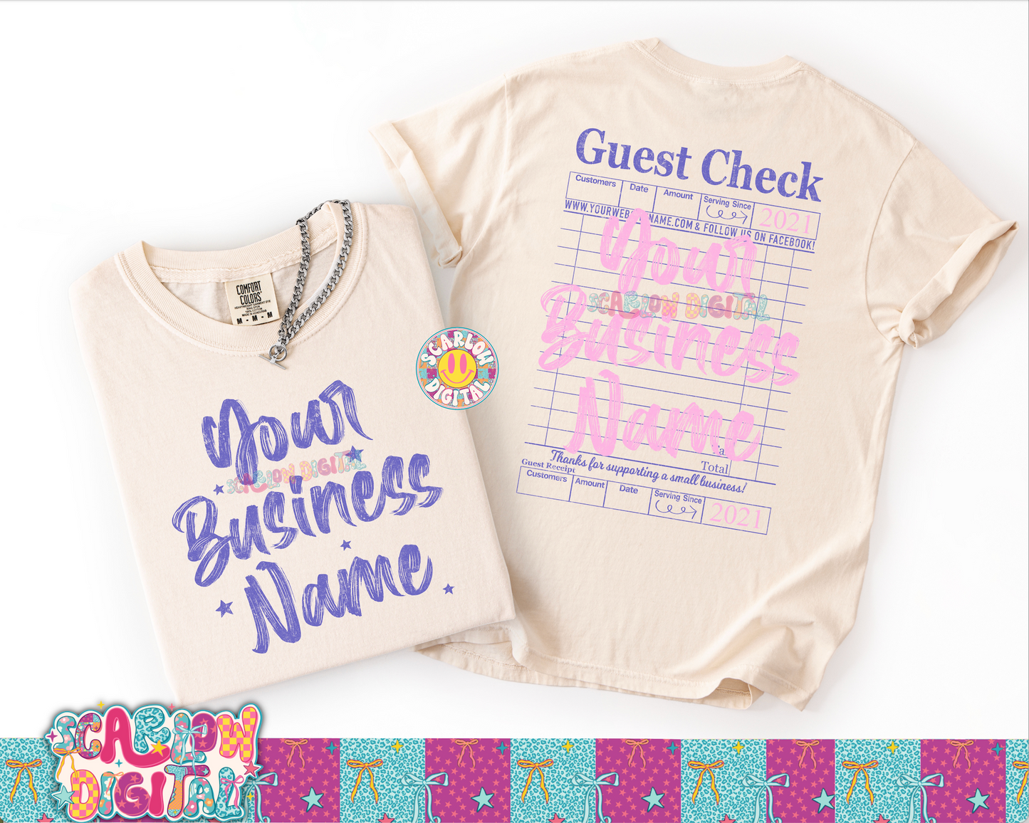 Small Business Custom Design + FRONT/POCKET CUSTOM - REVIEW DESCRIPTION BEFORE PURCHASING