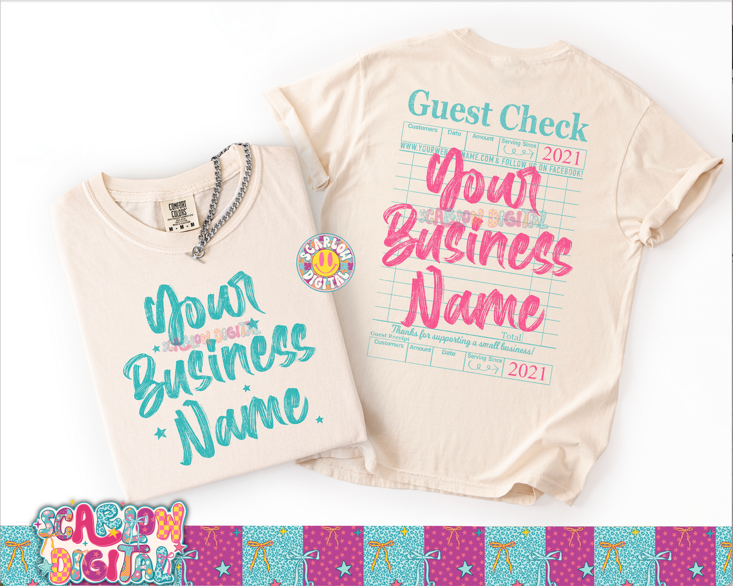 Small Business Custom Design + FRONT/POCKET CUSTOM - REVIEW DESCRIPTION BEFORE PURCHASING