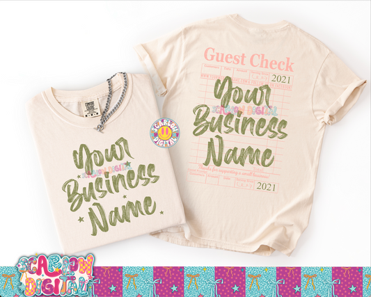 Small Business Custom Design + FRONT/POCKET CUSTOM - REVIEW DESCRIPTION BEFORE PURCHASING
