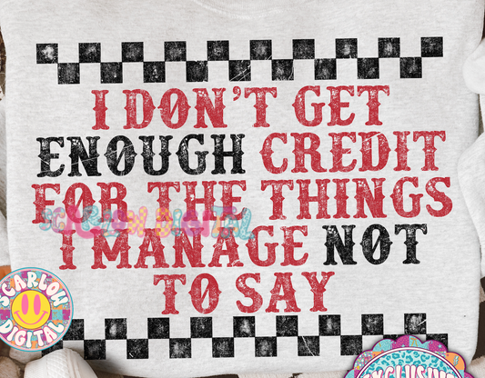 Not Enough Credit PNG - OLD EXCLUSIVE - TODAY ONLY (5/5)