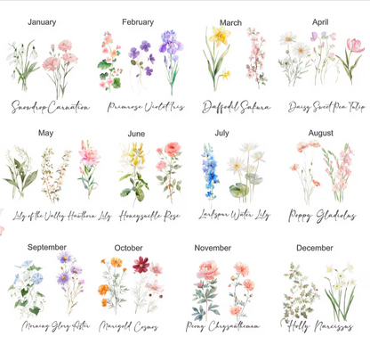 Custom Birth Flower Bouquet - PLEASE READ DESCRIPTION BEFORE PURCHASING