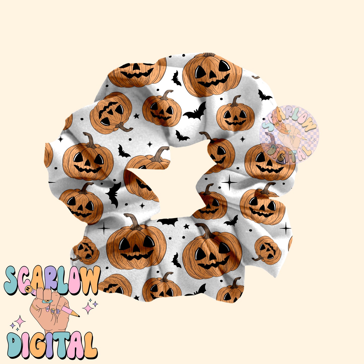 Jack-O'-Lanterns and Bats Seamless Pattern Digital Design Download, halloween seamless pattern, pumpkins digital paper, spooky season design