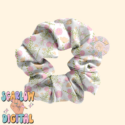 Coquette Bouquet Seamless Pattern Digital Design Download, coquette bow seamless pattern, spring flowers seamless, simple seamless patterns