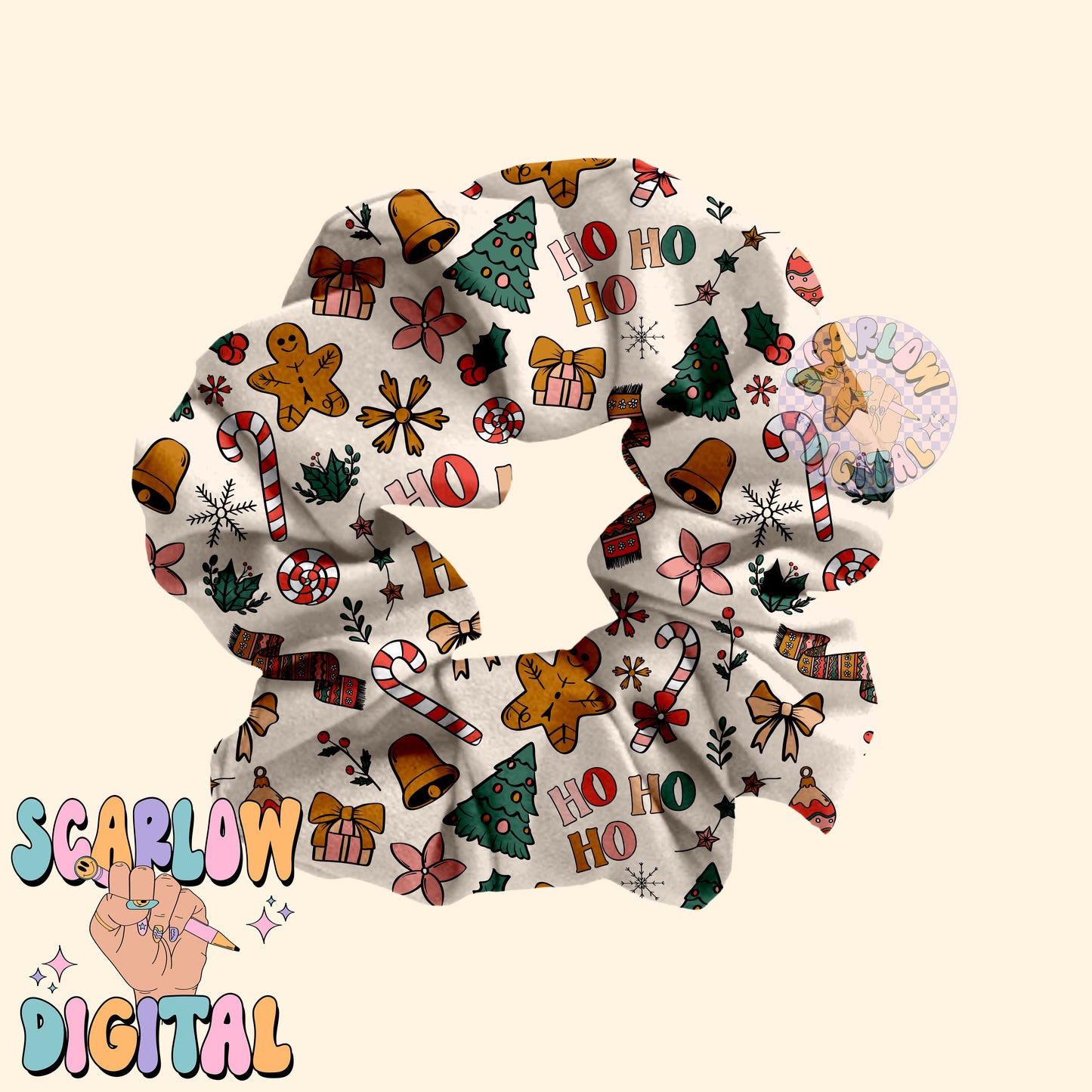 Ho Ho Ho Seamless Pattern Digital Design Download, Christmas seamless pattern, xmas digital paper, tree seamless, gingerbread seamless file