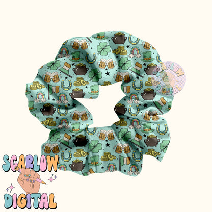 Saint Patrick's Day Doodles Seamless Pattern Sublimation Digital Design Download, rainbows seamless, lucky seamless file, irish seamless