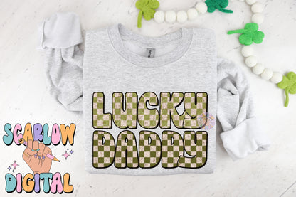 Lucky Daddy PNG-St Patrick's Day Sublimation Digital Design Download-png for dad, daddy png, lucky png, shamrock png, irish png designs