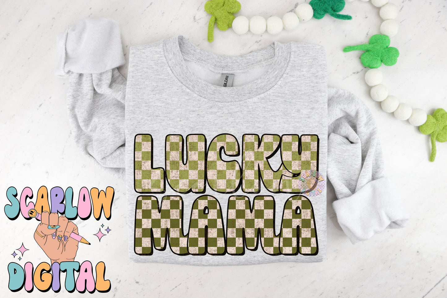 Lucky Mama PNG-St Patrick's Day Sublimation Digital Design Download-png for mom, mama png, lucky png, shamrock png, irish png designs