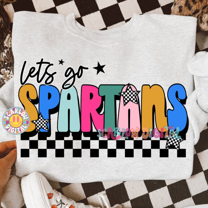 Let's Go Spartans PNG Digital Design